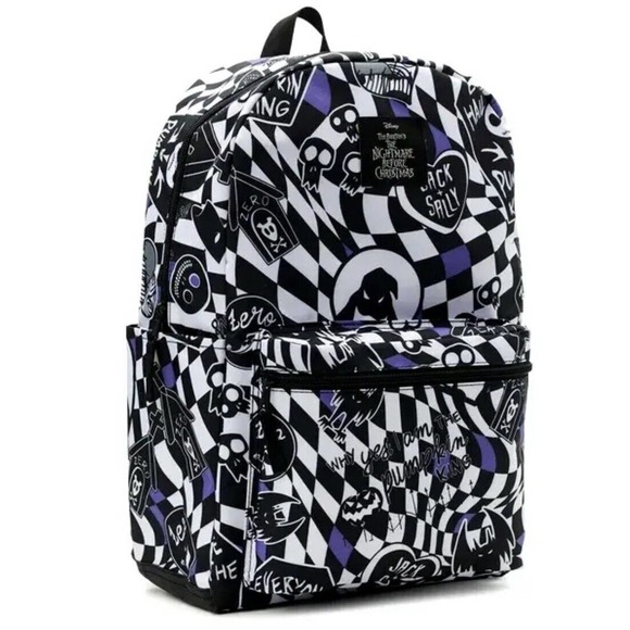 Disney Nightmare Before Christmas 17" Laptop Backpack Pumpkin King Black NEW NBC - Picture 3 of 4